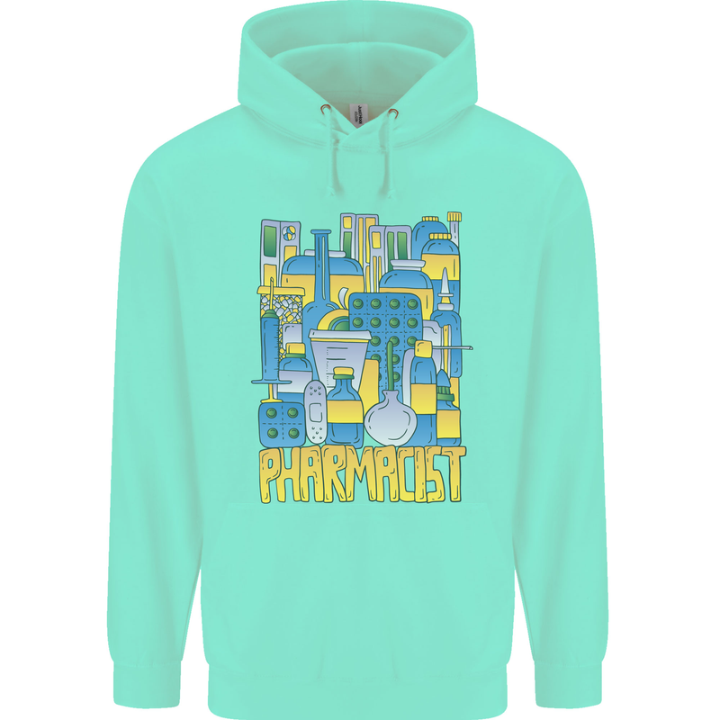 Pharmacist Chemist Design Childrens Kids Hoodie Peppermint