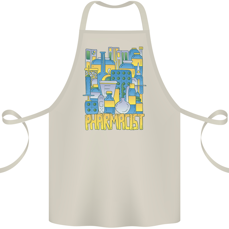 Pharmacist Chemist Design Cotton Apron 100% Organic Natural