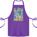 Pharmacist Chemist Design Cotton Apron 100% Organic Purple