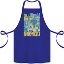 Pharmacist Chemist Design Cotton Apron 100% Organic Royal Blue