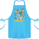 Pharmacist Chemist Design Cotton Apron 100% Organic Turquoise