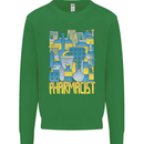 Pharmacist Chemist Design Kids Sweatshirt Jumper Irish Green