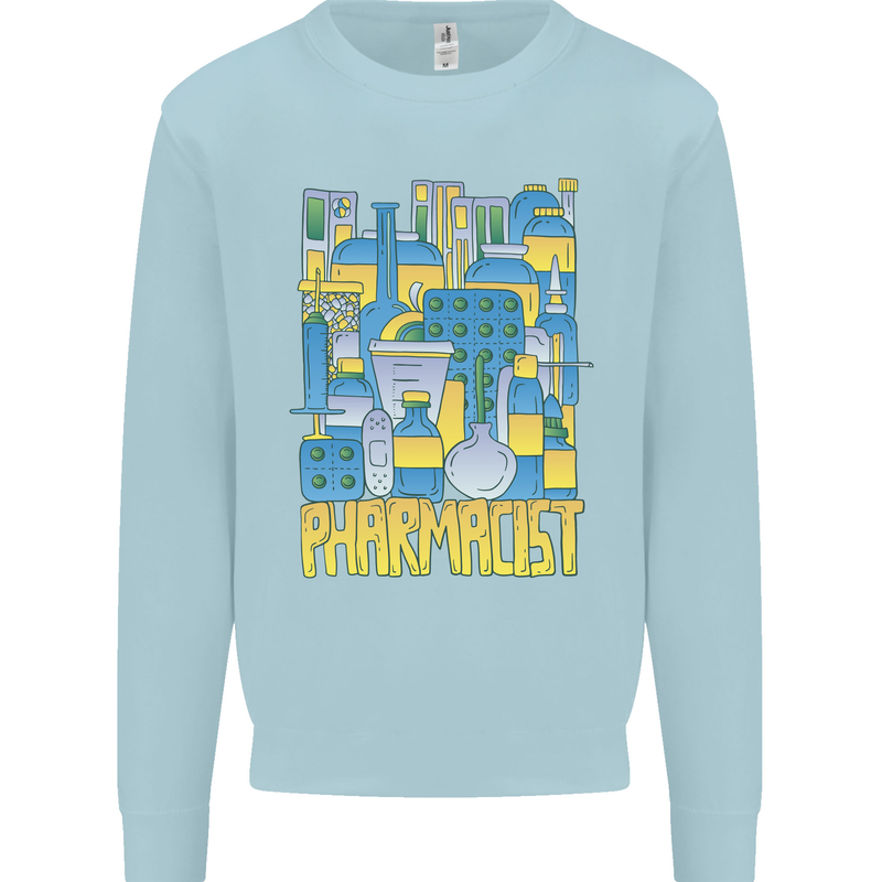 Pharmacist Chemist Design Kids Sweatshirt Jumper Light Blue