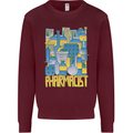 Pharmacist Chemist Design Kids Sweatshirt Jumper Maroon