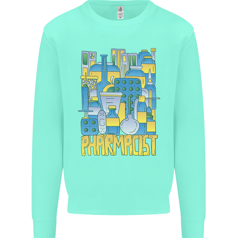 Pharmacist Chemist Design Kids Sweatshirt Jumper Peppermint