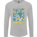 Pharmacist Chemist Design Mens Long Sleeve T-Shirt Sports Grey