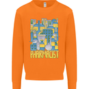 Pharmacist Chemist Design Mens Sweatshirt Jumper Orange