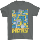 Pharmacist Chemist Design Mens T-Shirt 100% Cotton Charcoal