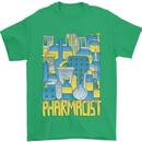 Pharmacist Chemist Design Mens T-Shirt 100% Cotton Irish Green