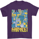Pharmacist Chemist Design Mens T-Shirt 100% Cotton Purple