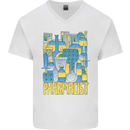 Pharmacist Chemist Design Mens V-Neck Cotton T-Shirt White