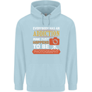 Photography Addiction Funny Photographer Childrens Kids Hoodie Light Blue