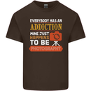 Photography Addiction Funny Photographer Mens Cotton T-Shirt Tee Top Dark Chocolate
