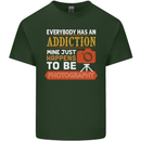 Photography Addiction Funny Photographer Mens Cotton T-Shirt Tee Top Forest Green