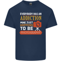 Photography Addiction Funny Photographer Mens Cotton T-Shirt Tee Top Navy Blue