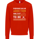 Photography Addiction Funny Photographer Mens Sweatshirt Jumper Bright Red