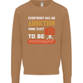 Photography Addiction Funny Photographer Mens Sweatshirt Jumper Caramel Latte
