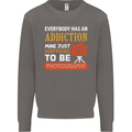 Photography Addiction Funny Photographer Mens Sweatshirt Jumper Charcoal