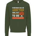 Photography Addiction Funny Photographer Mens Sweatshirt Jumper Forest Green