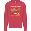 Photography Addiction Funny Photographer Mens Sweatshirt Jumper Heliconia