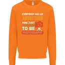 Photography Addiction Funny Photographer Mens Sweatshirt Jumper Orange