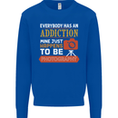 Photography Addiction Funny Photographer Mens Sweatshirt Jumper Royal Blue