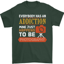 Photography Addiction Funny Photographer Mens T-Shirt Cotton Gildan Forest Green