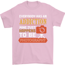 Photography Addiction Funny Photographer Mens T-Shirt Cotton Gildan Light Pink