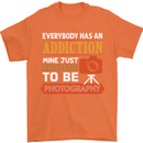 Photography Addiction Funny Photographer Mens T-Shirt Cotton Gildan Orange