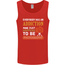 Photography Addiction Funny Photographer Mens Vest Tank Top Red