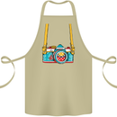 Photography Camera Around Neck Cotton Apron 100% Organic Khaki