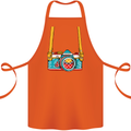 Photography Camera Around Neck Cotton Apron 100% Organic Orange