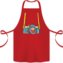 Photography Camera Around Neck Cotton Apron 100% Organic Red