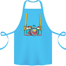 Photography Camera Around Neck Cotton Apron 100% Organic Turquoise