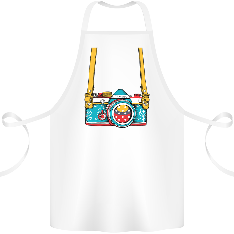 Photography Camera Around Neck Cotton Apron 100% Organic White
