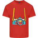 Photography Camera Around Neck Kids T-Shirt Childrens Red