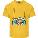 Photography Camera Around Neck Kids T-Shirt Childrens Yellow