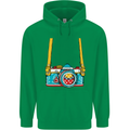 Photography Camera Around Neck Mens 80% Cotton Hoodie Irish Green