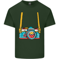 Photography Camera Around Neck Mens Cotton T-Shirt Tee Top Forest Green