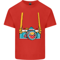 Photography Camera Around Neck Mens Cotton T-Shirt Tee Top Red
