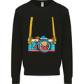 Photography Camera Around Neck Mens Sweatshirt Jumper Black