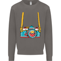 Photography Camera Around Neck Mens Sweatshirt Jumper Charcoal