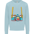 Photography Camera Around Neck Mens Sweatshirt Jumper Light Blue