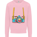 Photography Camera Around Neck Mens Sweatshirt Jumper Light Pink