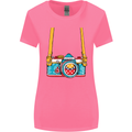 Photography Camera Around Neck Womens Wider Cut T-Shirt Azalea