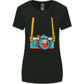 Photography Camera Around Neck Womens Wider Cut T-Shirt Black