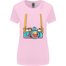 Photography Camera Around Neck Womens Wider Cut T-Shirt Light Pink