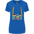 Photography Camera Around Neck Womens Wider Cut T-Shirt Royal Blue
