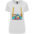 Photography Camera Around Neck Womens Wider Cut T-Shirt White