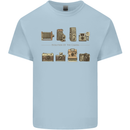 Photography Camera Evolution Photograper Mens Cotton T-Shirt Tee Top Light Blue